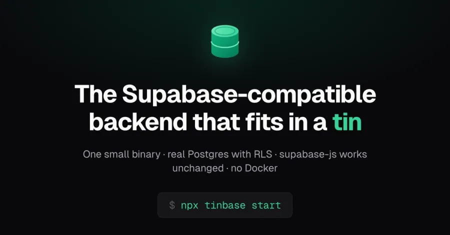 Tinbase: Simplificando o Desenvolvimento Local de Sites com Supabase Sem Docker